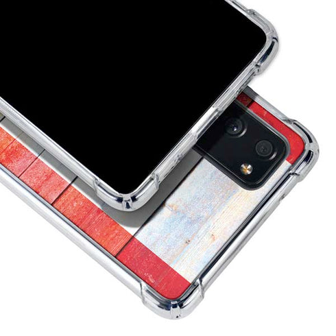 Canada Flag Light Wood Galaxy S20 FE Clear Case